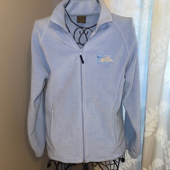 AMTAC Light Blue “San Francisco” Heavy Weight Fleece Jacket - Picture 1 of 7
